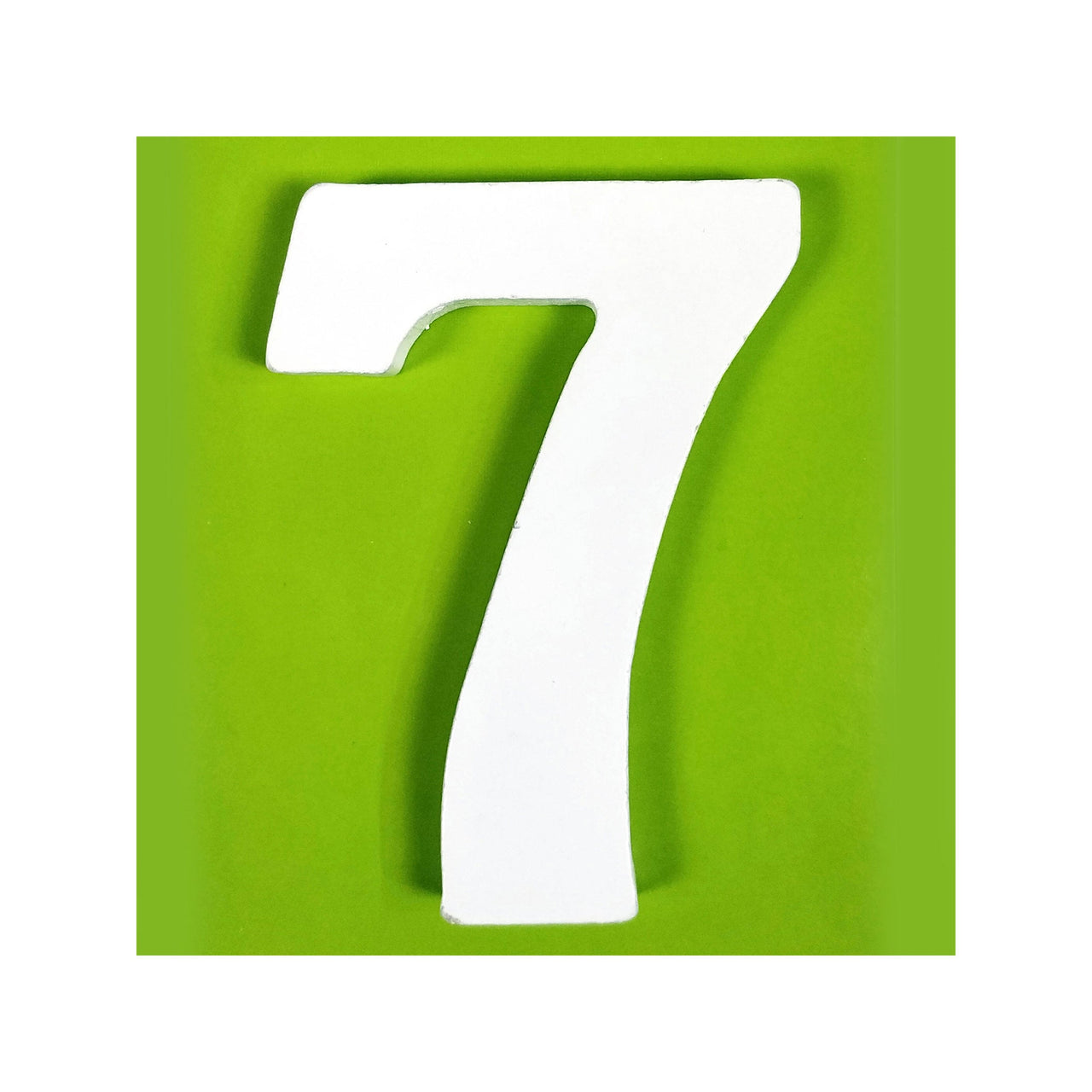 11 cm White Wood Shape - #7 (24 Packs)