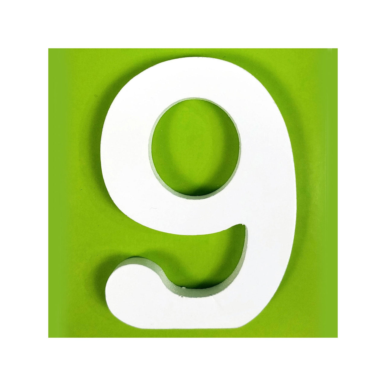 11 cm White Wood Shape - #9 (24 Packs)