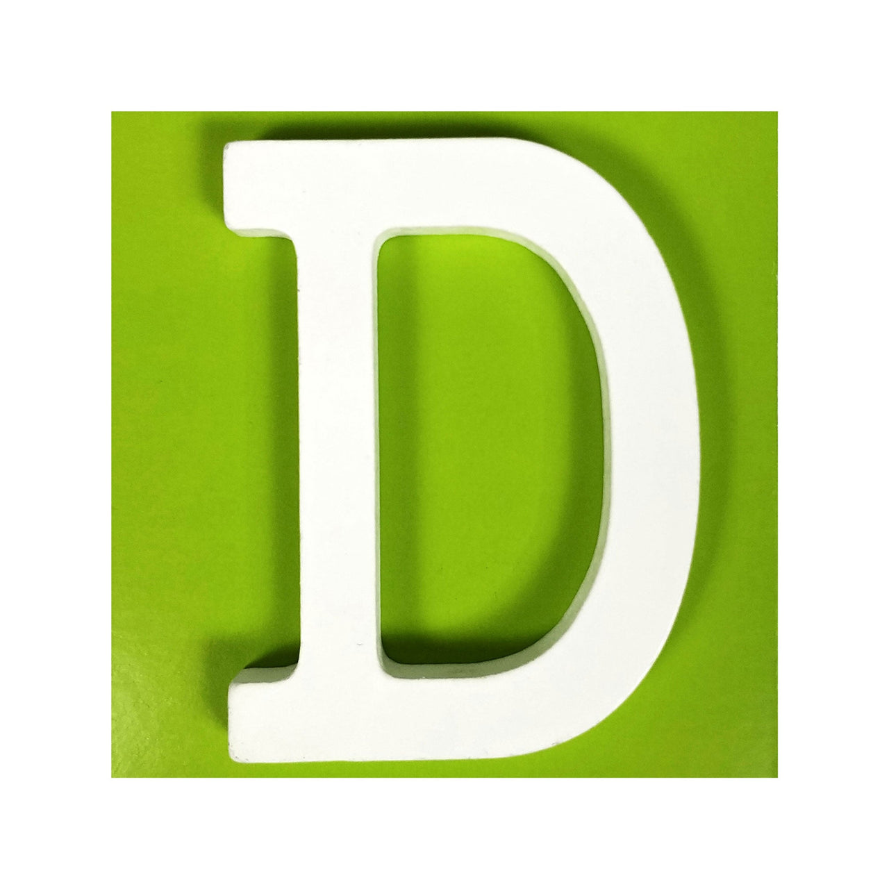 11 cm White Wood Shape - D (24 Packs)