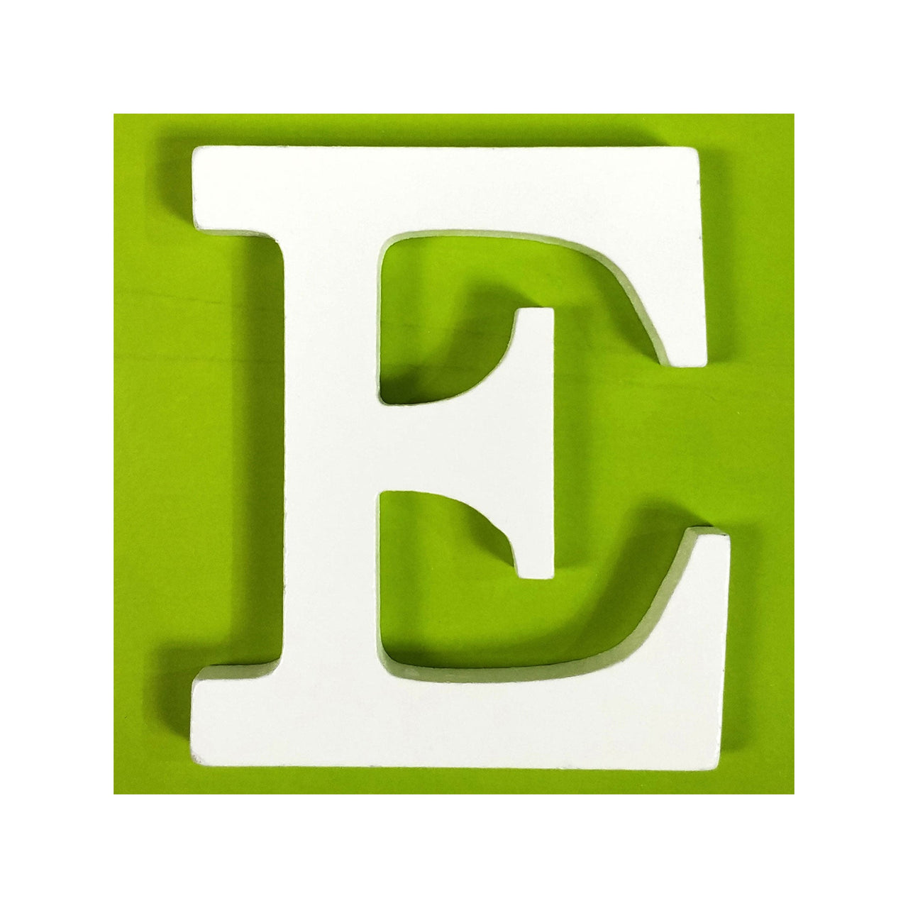 11 cm White Wood Shape - E (24 Packs)