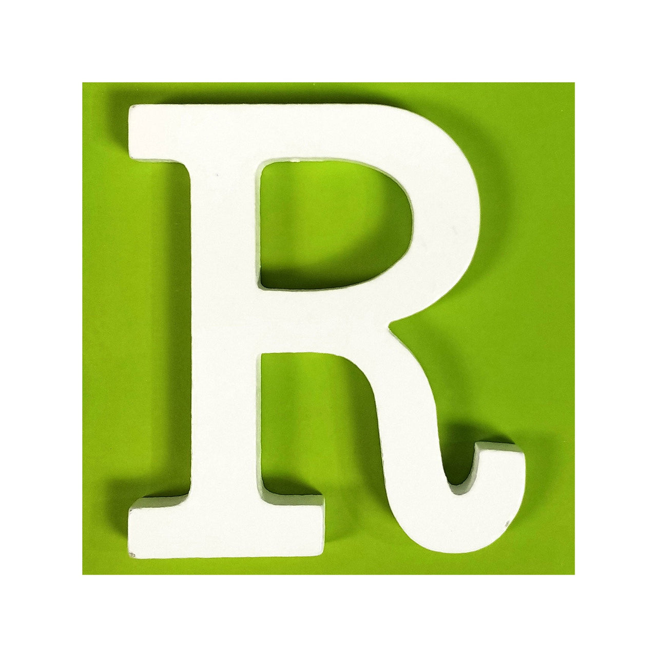 11 cm White Wood Shape - R (24 Packs)