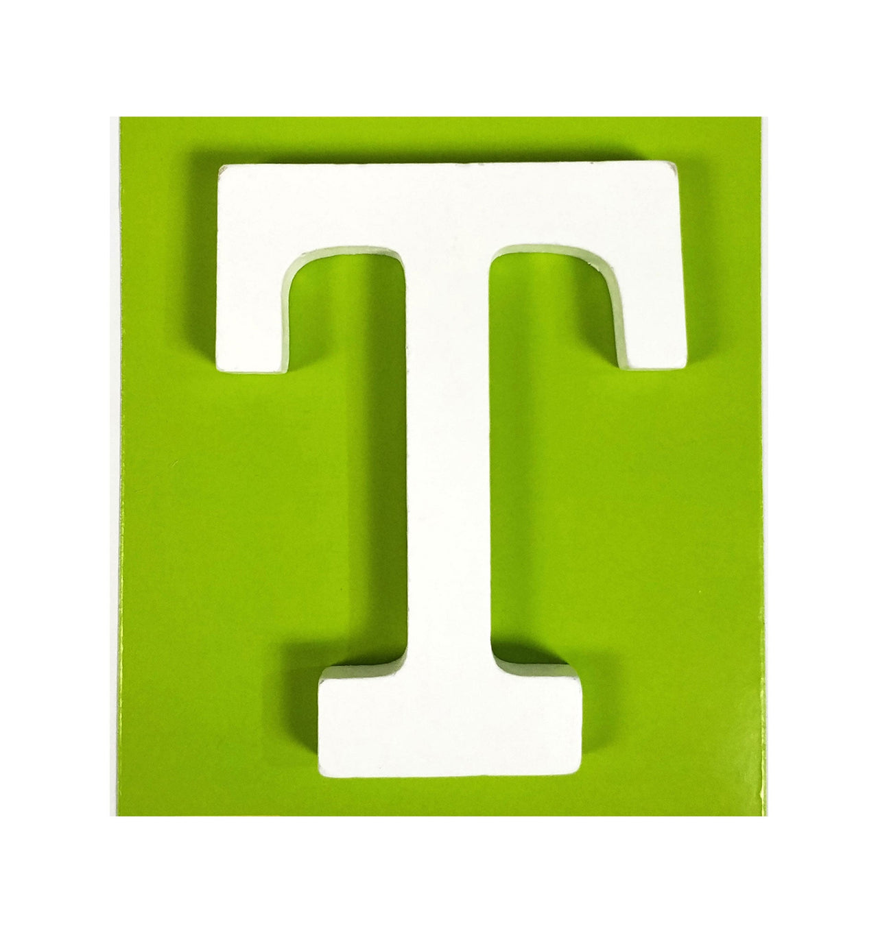 11 cm White Wood Shape - T (24 Packs)