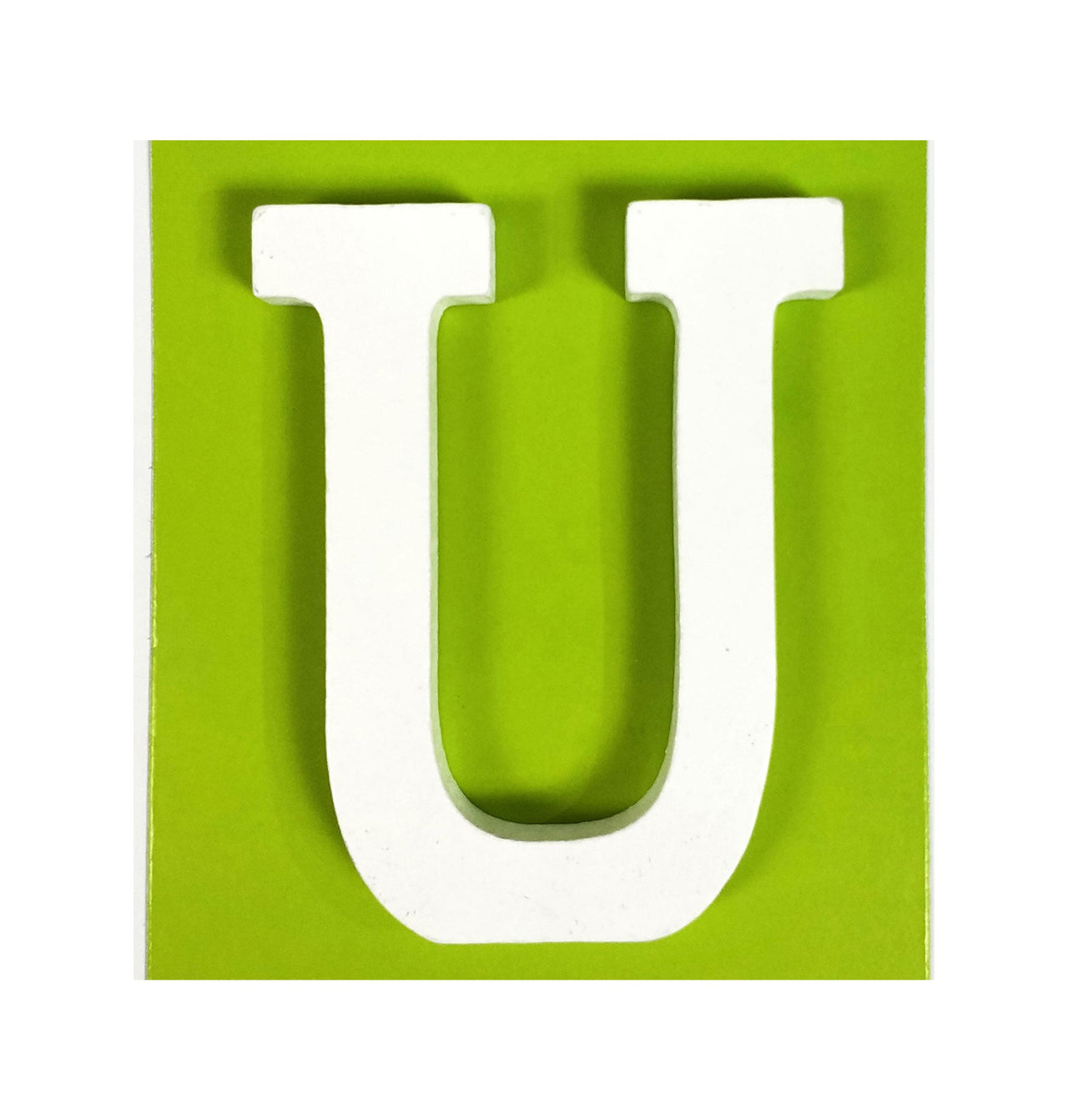 11 cm White Wood Shape - U (24 Packs)