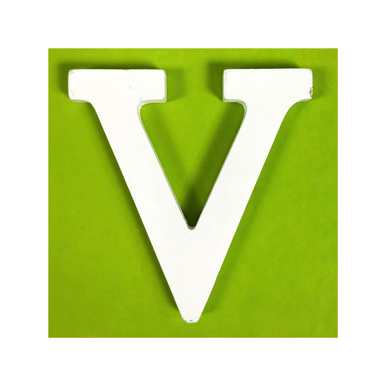 11 cm White Wood Shape - V (24 Packs)