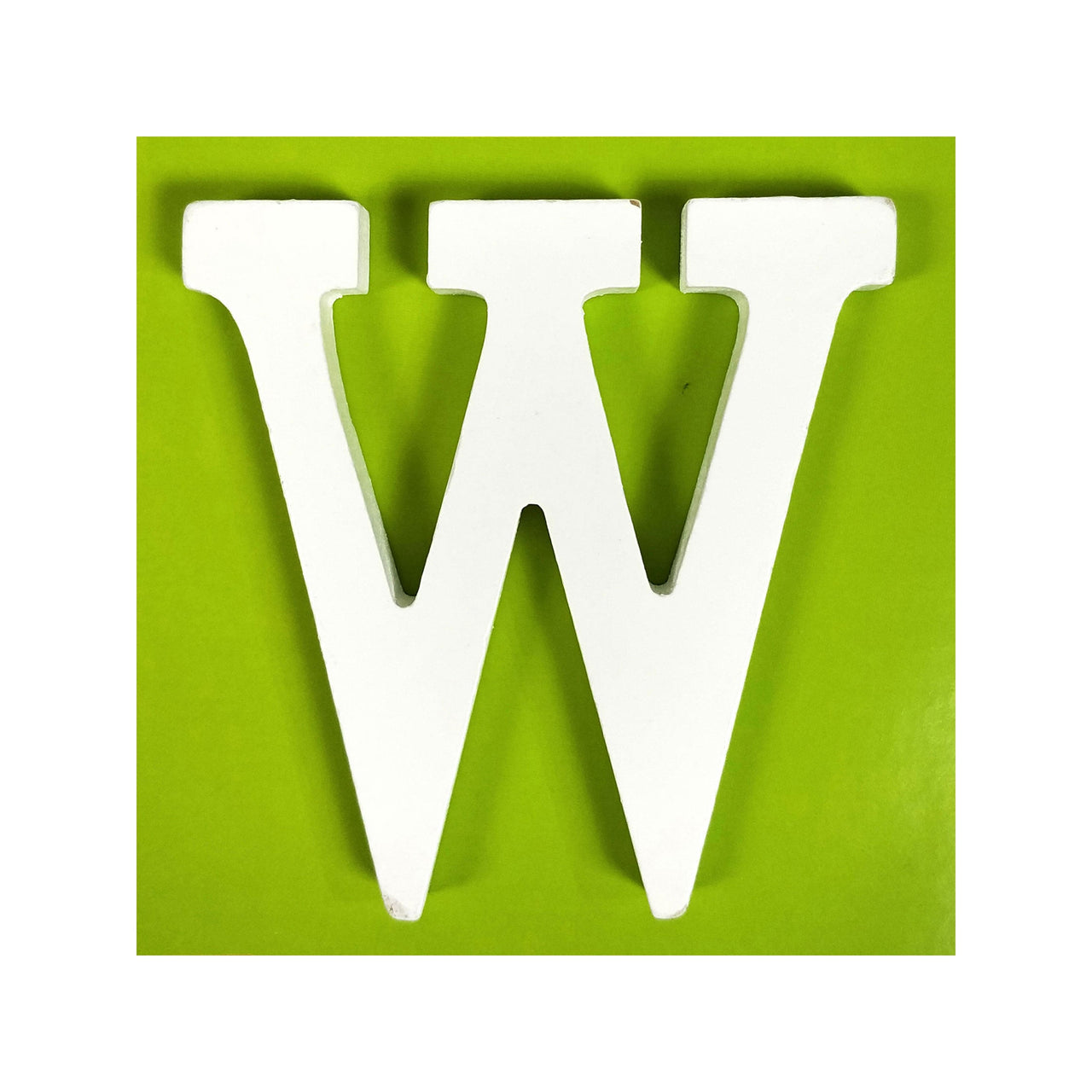 11 cm White Wood Shape - W (24 Packs)