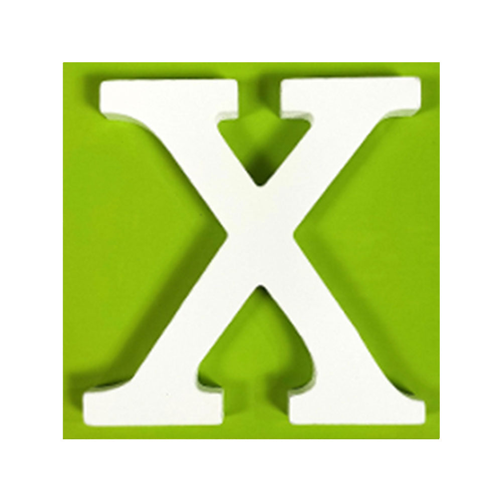 11 cm White Wood Shape - X (24 Packs)