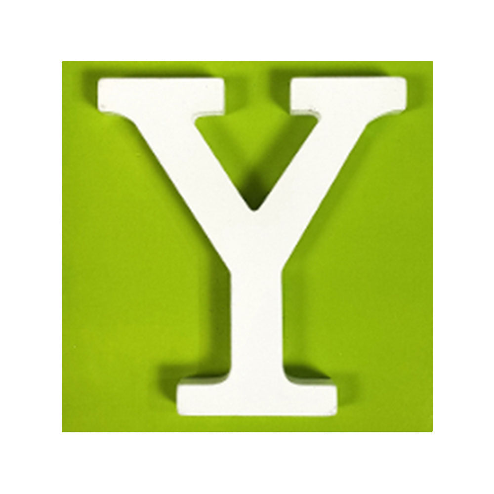 11 cm White Wood Shape - Y (24 Packs)