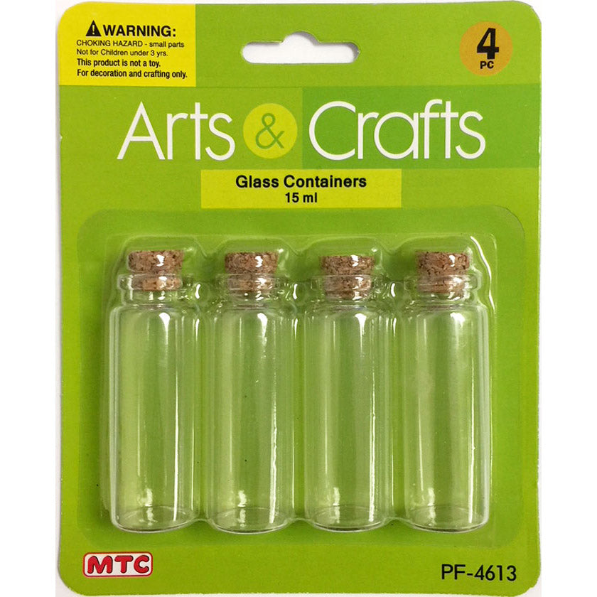4Pc 15 Ml Glass Bottles (24 Packs)