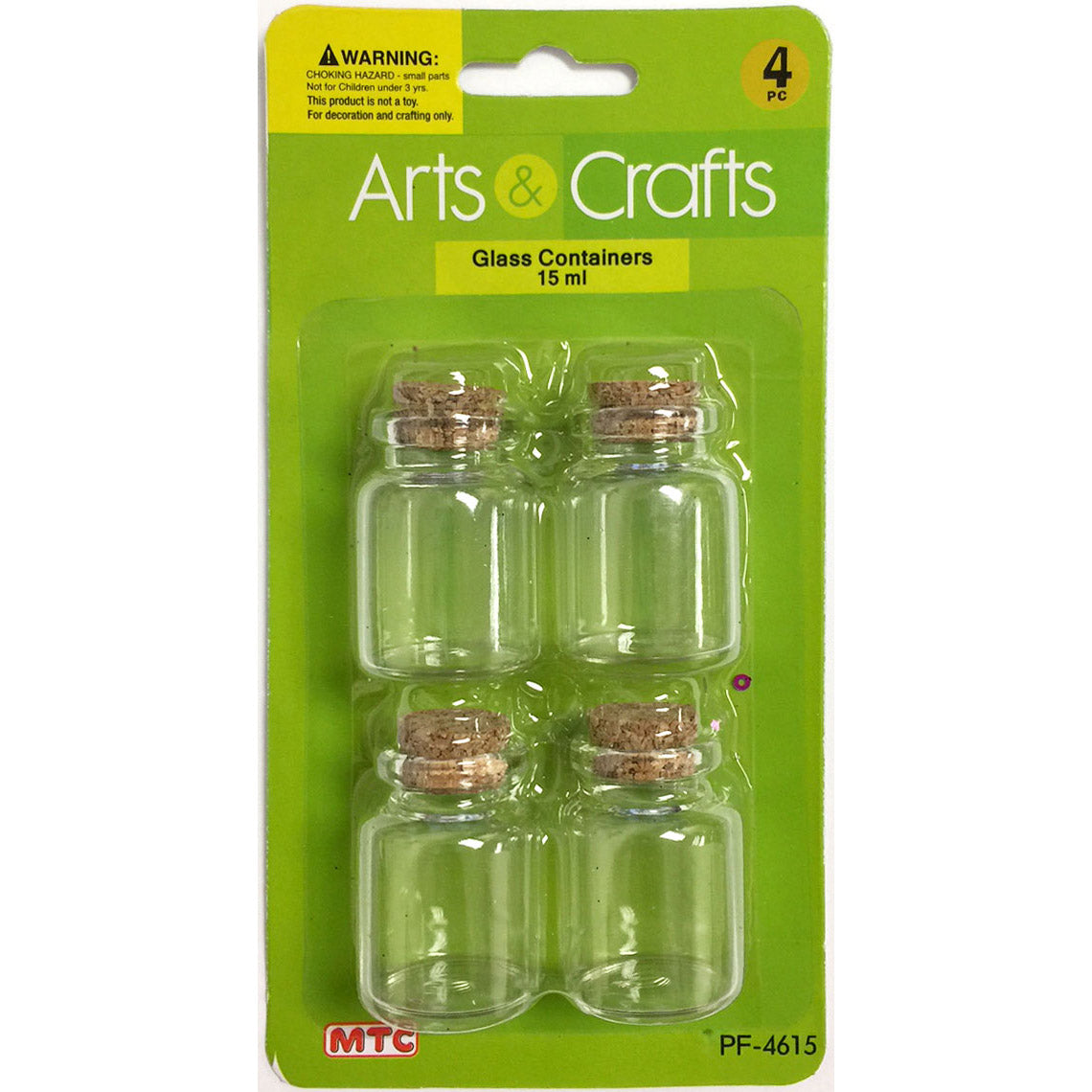 4Pc 15Ml Glass Bottles (24 Packs)
