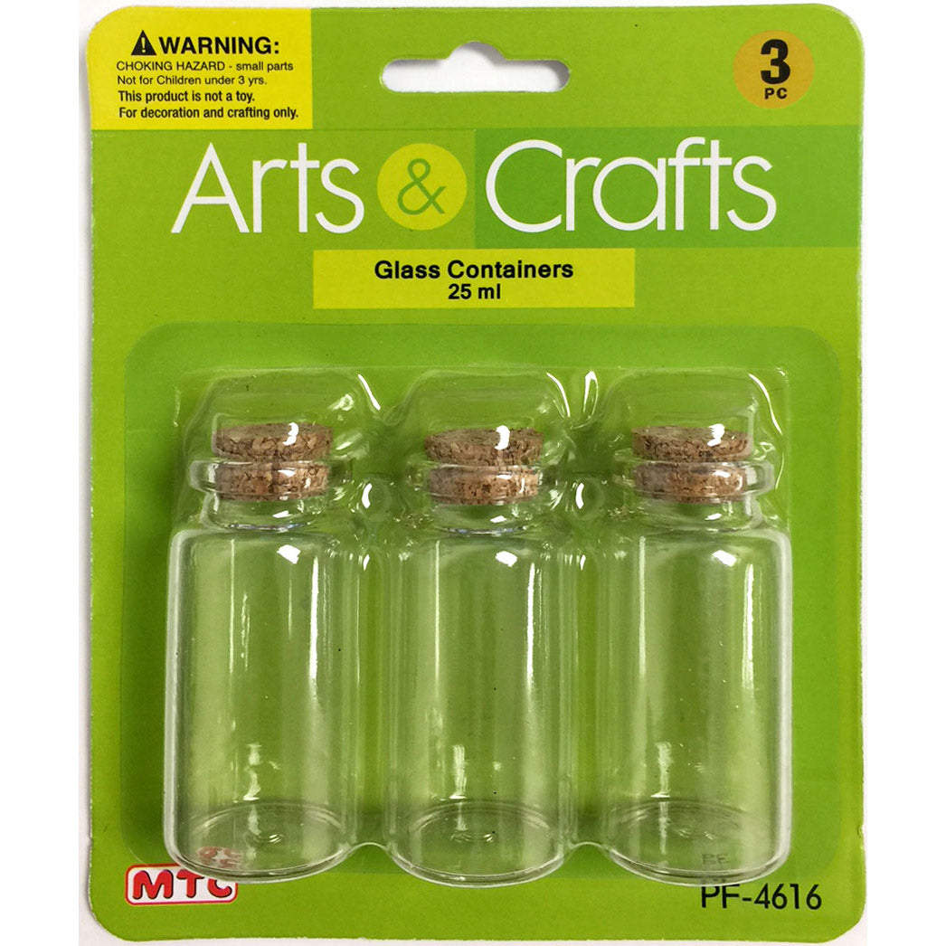 3Pc 25 Ml Glass Bottles (24 Packs)
