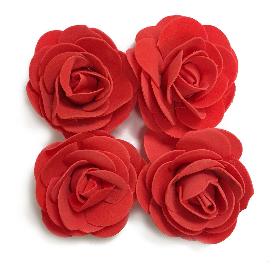 4 Pcs. 8 Cm Foam Roses-Red (24 Packs)