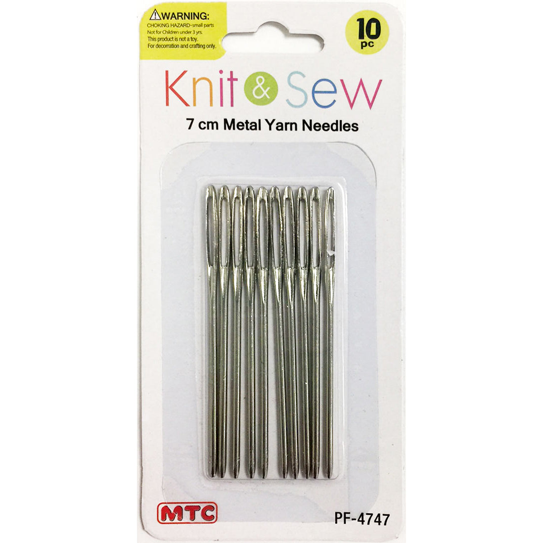 10 Pcs. 7 cm Metal Yarn Needles (24 Packs)