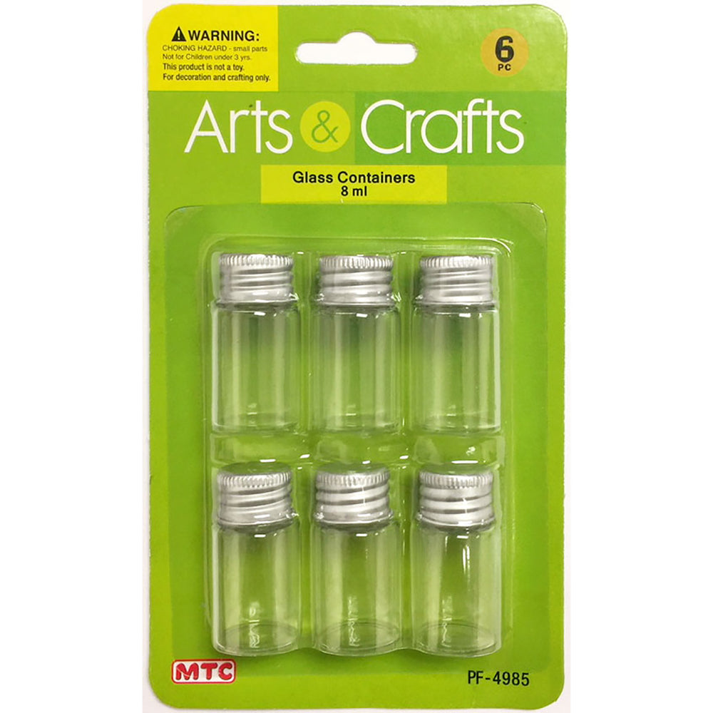 6Pc 8Ml Glass Bottles (24 Packs)