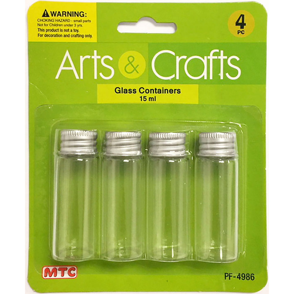 4Pc 12Ml Glass Bottles (24 Packs)