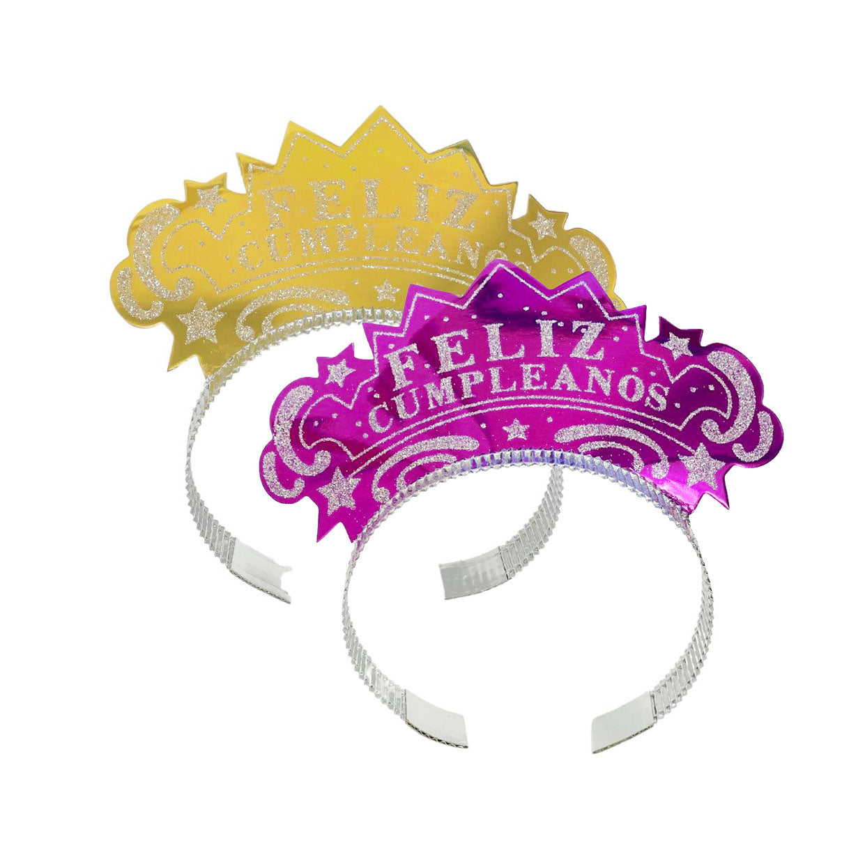2 Pcs. Feliz Cumpleanos Tiaras (24 Packs)