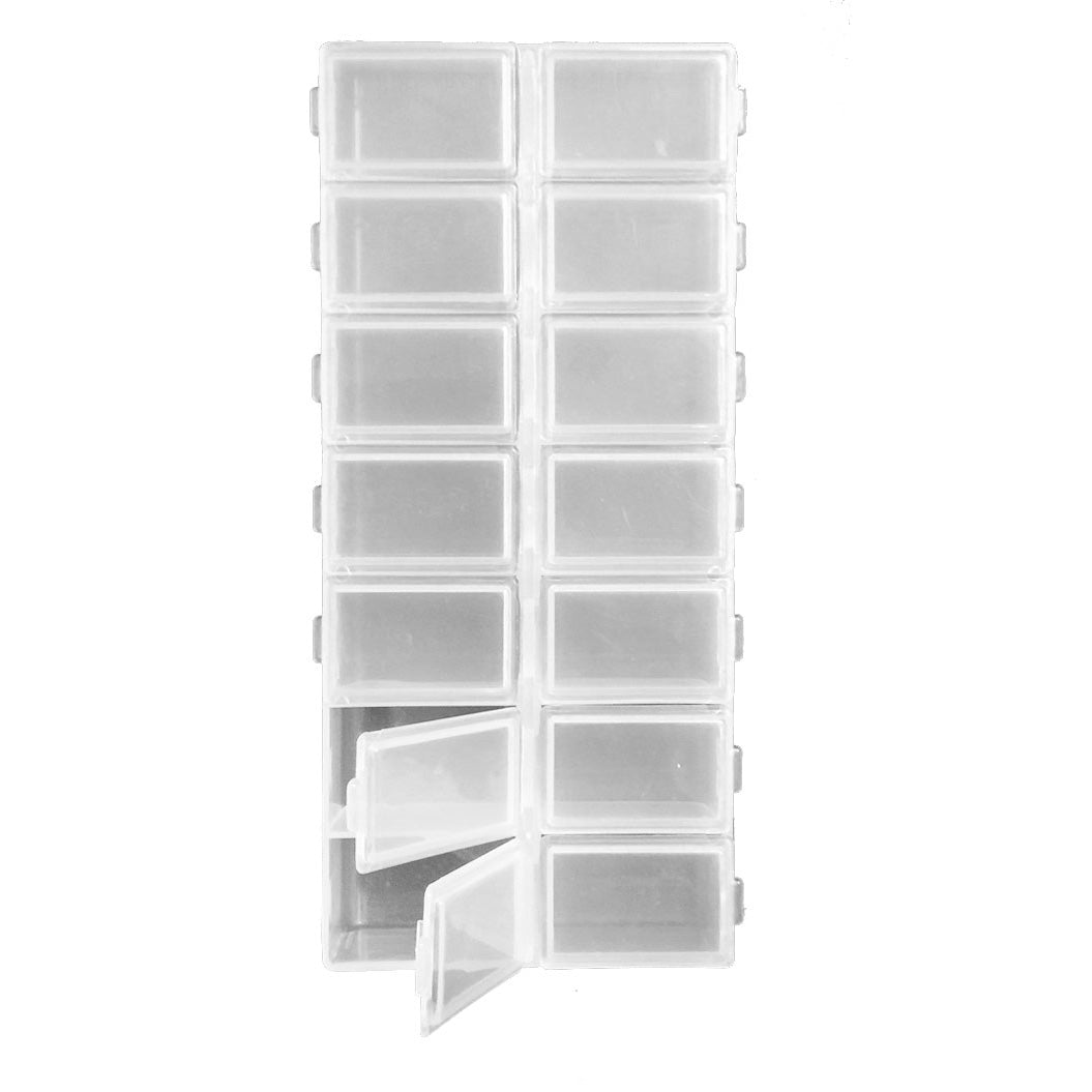 14 Compartments Plastic Box (24 Packs)