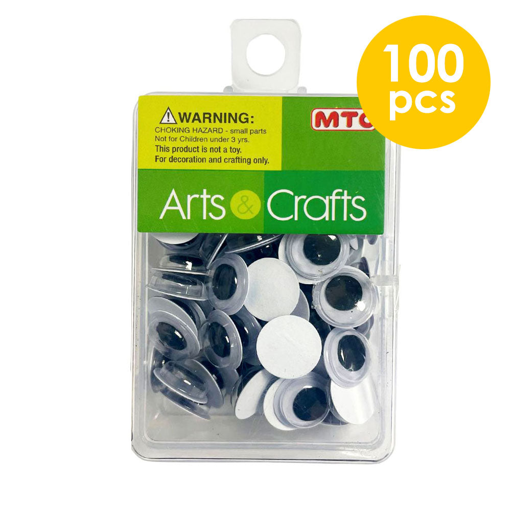 100 Pcs. 1.2 cm Self Adhesive Wiggle Eyes (24 Packs)