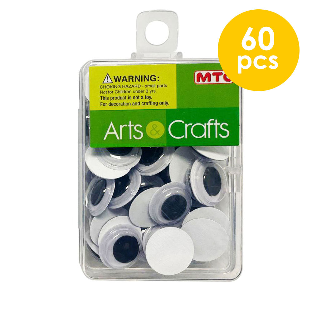 60 Pcs. 1.5 cm Self Adhesive Wiggle Eyes (24 Packs)