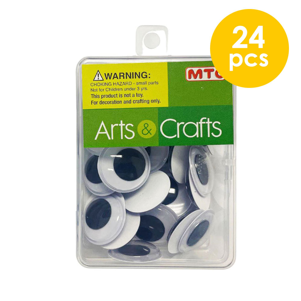 24 Pcs. 2.5 cm Self Adhesive Wiggle Eyes (24 Packs)
