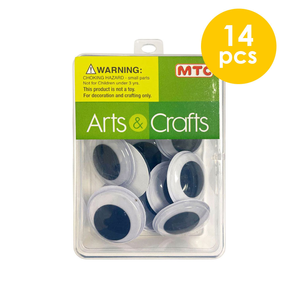 14 Pcs. 3 cm Self Adhesive Wiggle Eyes (24 Packs)