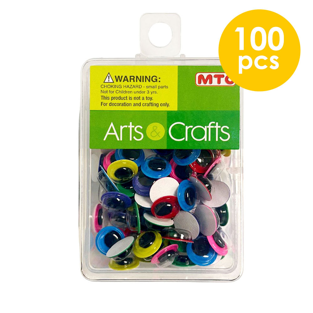 100 Pcs. 1 cm Self Adhesive Colorful Eyes (24 Packs)