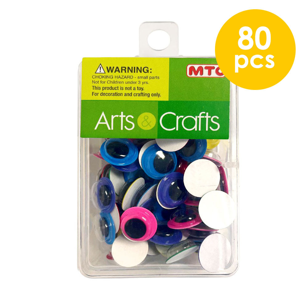 80 Pcs. 1.2 cm Self Adhesive Colorful Eyes (24 Packs)