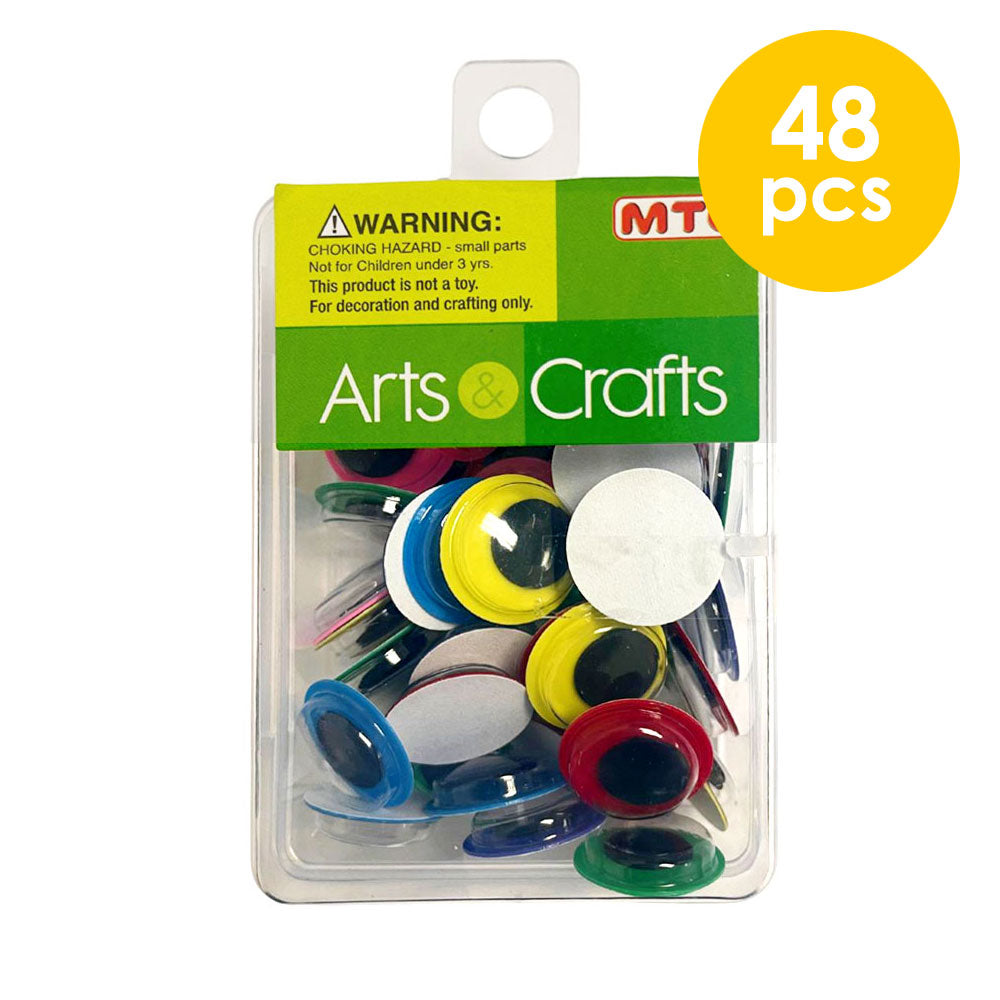 48 Pcs. 1.5 cm Self Adhesive Colorful Eyes (24 Packs)