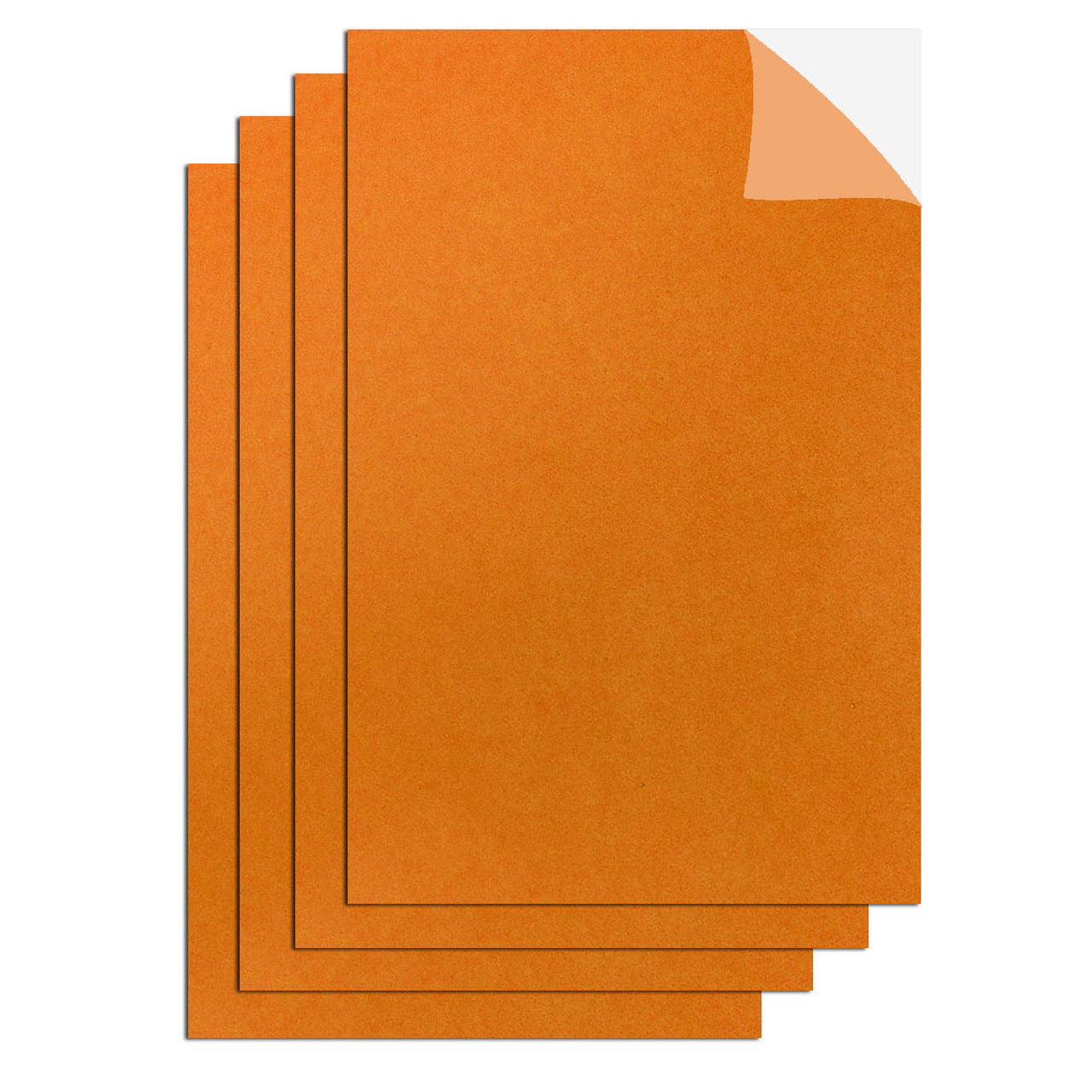 4 Pcs. 8"x12" Adhesive Eva Sheets - Orange (24 Packs)