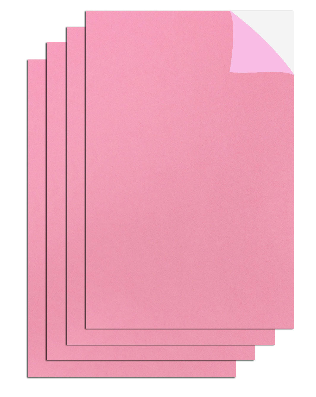 4 Pcs. 8"x12" Adhesive Eva Sheets - Pink (24 Packs)