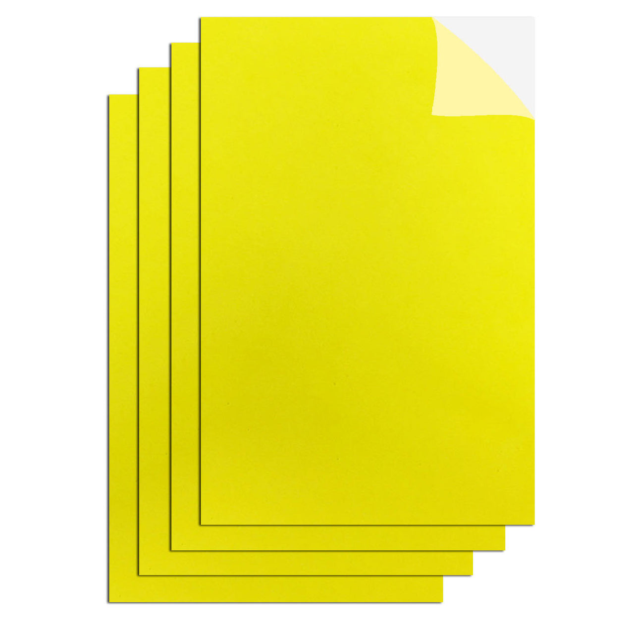 4 Pcs. 8"x12" Adhesive Eva Sheets - Yellow (24 Packs)