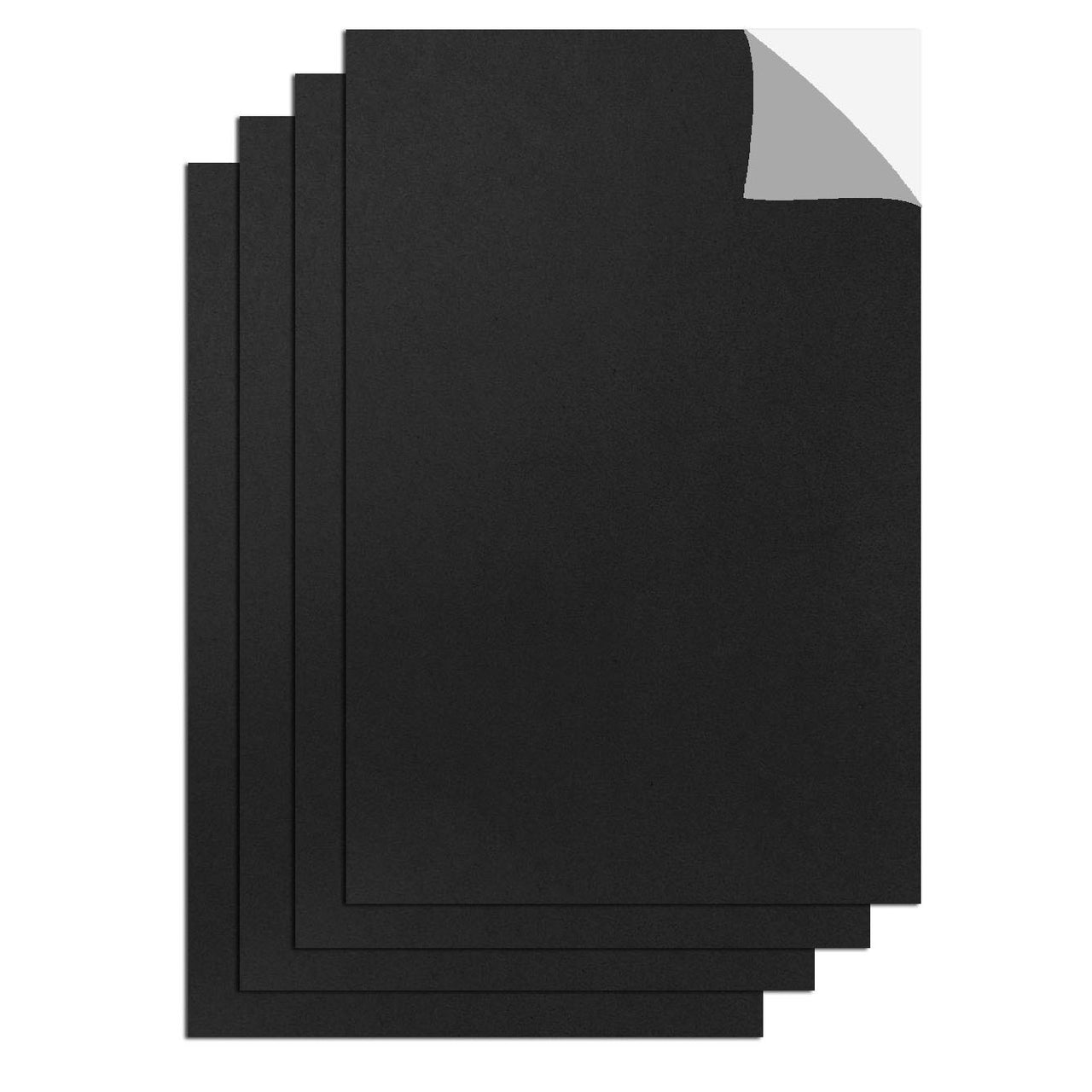 4 Pcs. 8"x12" Adhesive Eva Sheets - Black (24 Packs)