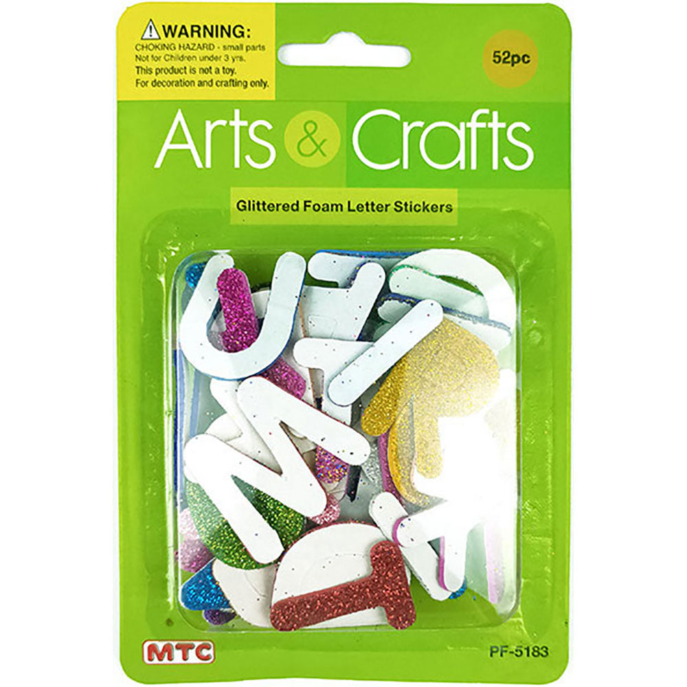 52 Pcs. Glittered Foam Letter Stickers (24 Packs)