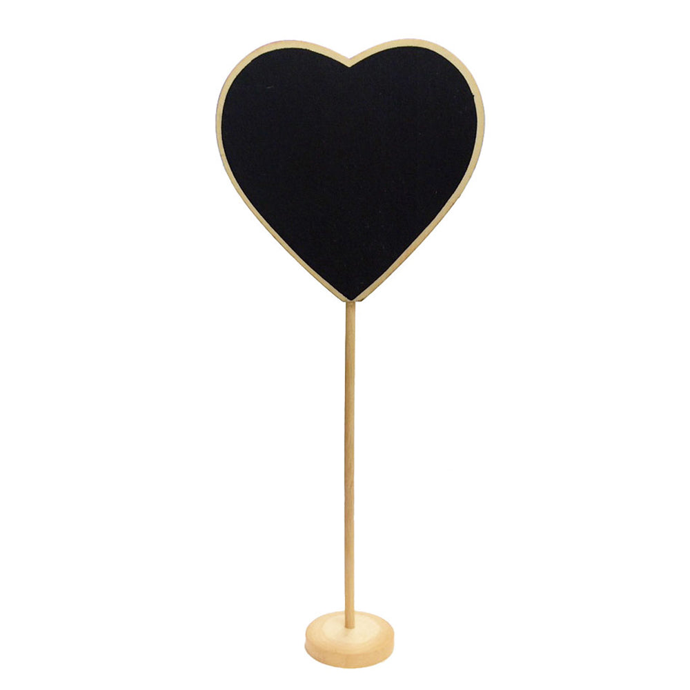 14" H Heart Black Board With Stick (24 Packs)