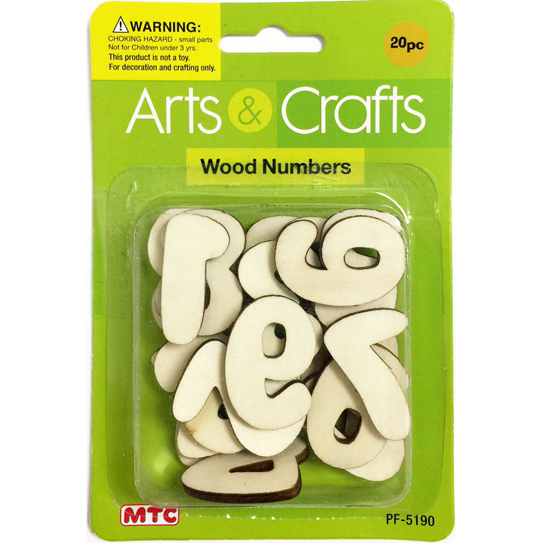 20 Pcs. Wood Numbers (24 Packs)