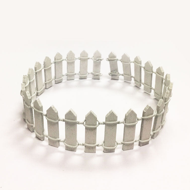 3x30 cm White Wood Fence (24 Packs)
