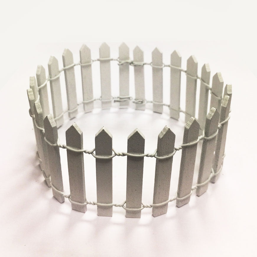 5x30 cm White Wood Fence (24 Packs)