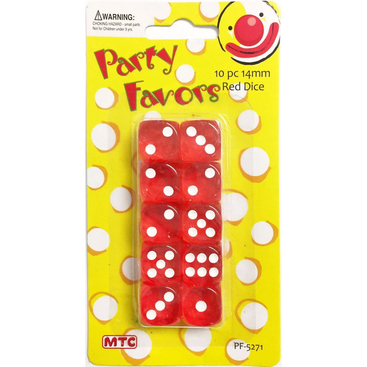 10 Pcs. 14 mm Red Dices (24 Packs)