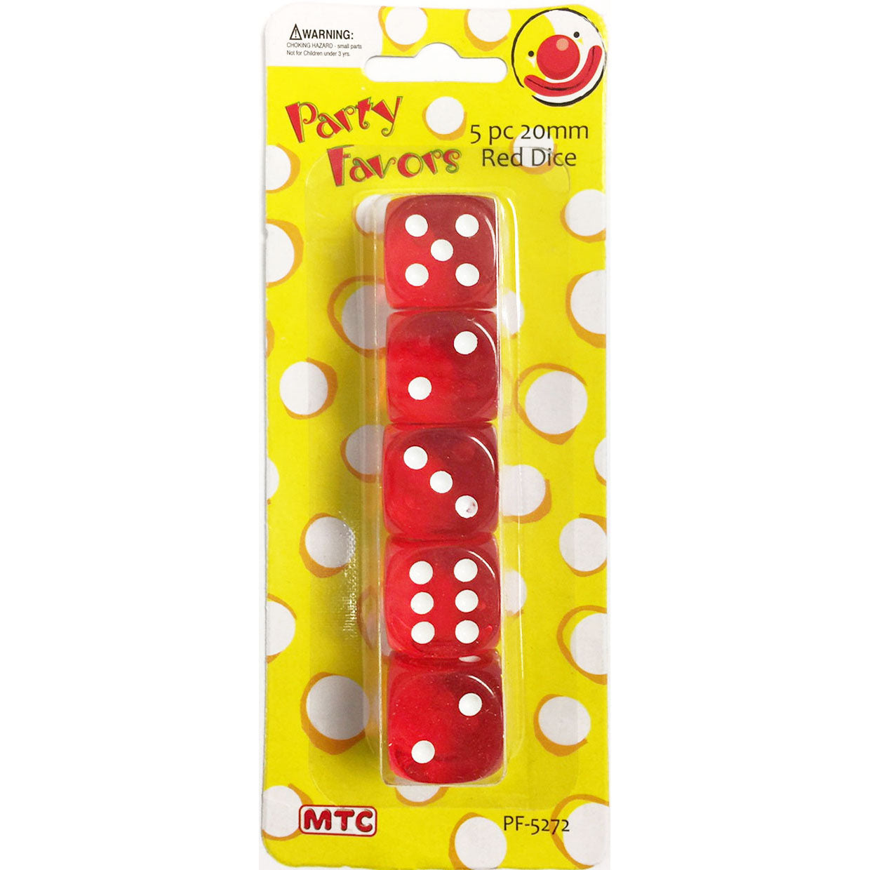 5 Pcs. 20 mm Red Dices (24 Packs)
