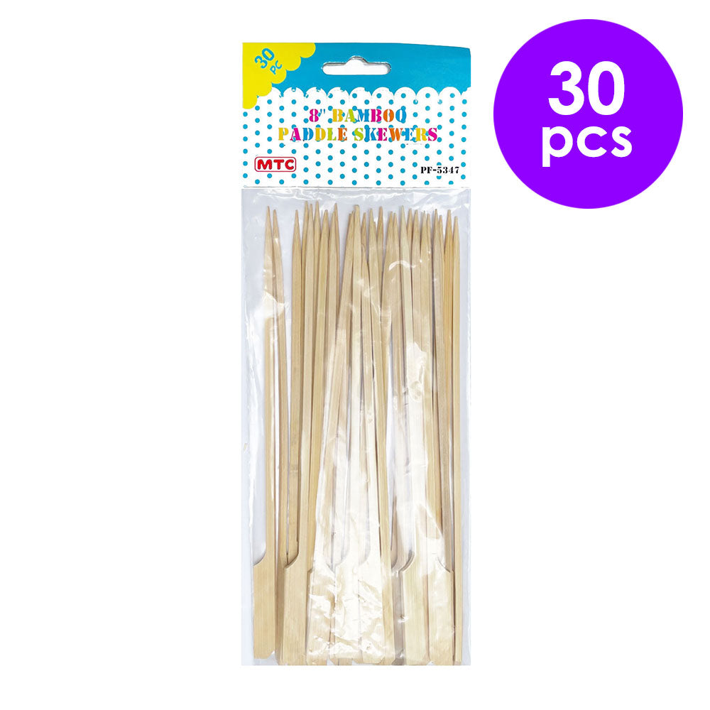 30 Pcs. 8" Bamboo Paddle Skewers (24 Packs)