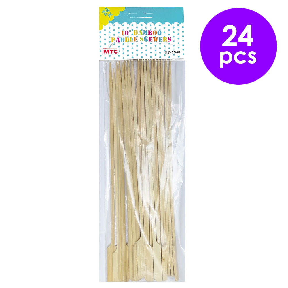24 Pcs. 10' Bamboo Paddle Skewers (24 Packs)