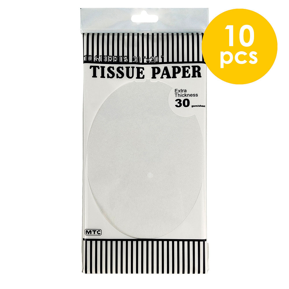 10 Pcs. 20"x20" Tissue Paper-White (24 Packs)