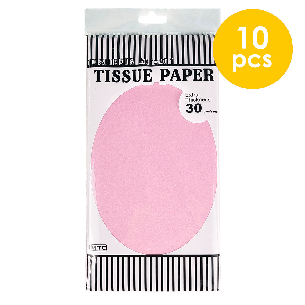 10 Pcs. 20"x20" Tissue Paper-Light Pink (24 Packs)