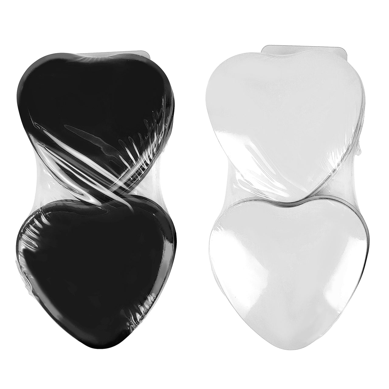 2 Pcs. 7x7x3.5 Cm Heart Tin Box - Black White (24 Packs)