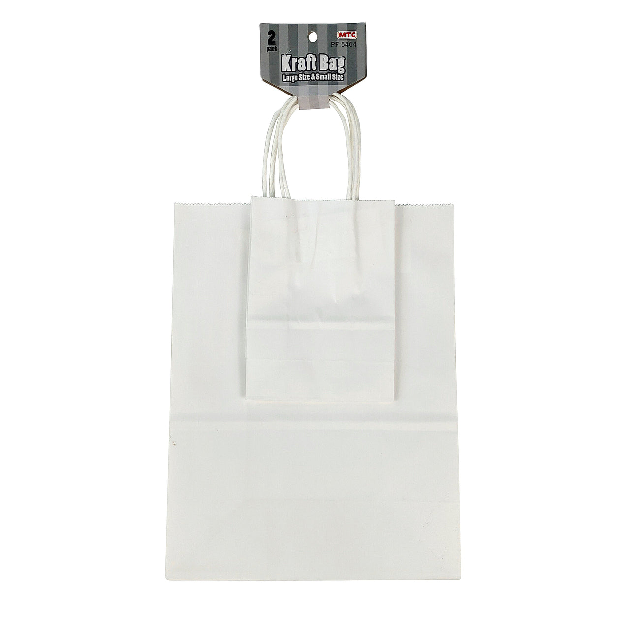 2 Pcs. White Kraft Bag - Assorted (24 Packs)