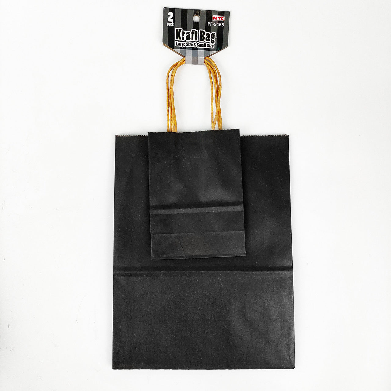 2 Pcs. Black Kraft Bag - Assorted (24 Packs)