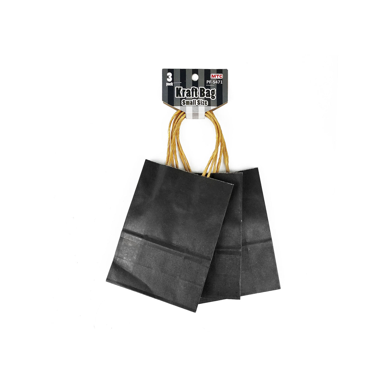 3 Pcs. Black Kraft Bag - Small (24 Packs)
