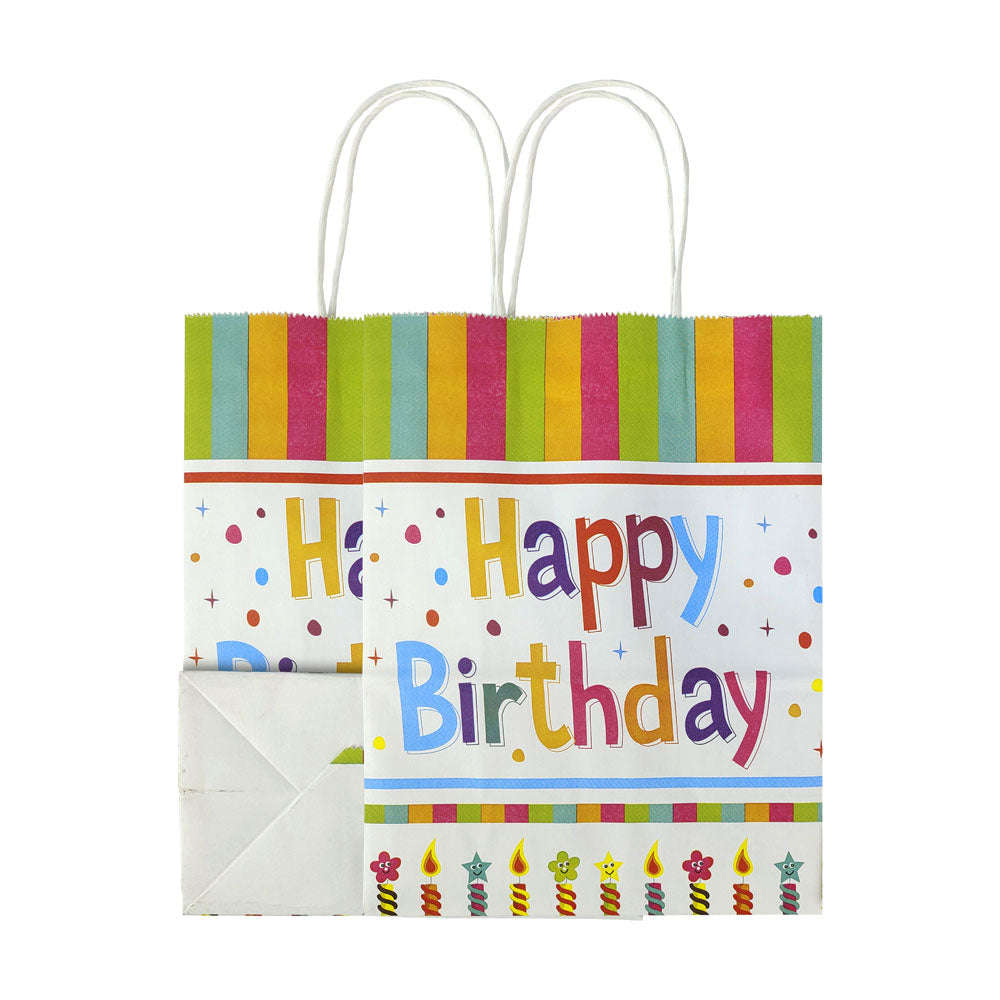 2 Pcs. Birthday Delight Kraft Bag - Med (24 Packs)