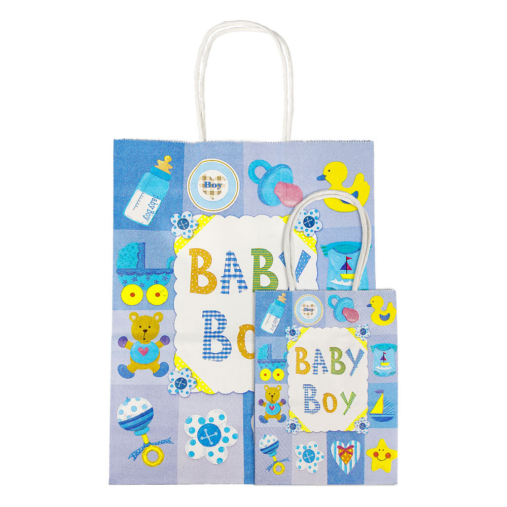 2 Pcs. Baby Girl Kraft Bag - Assorted (24 Packs)