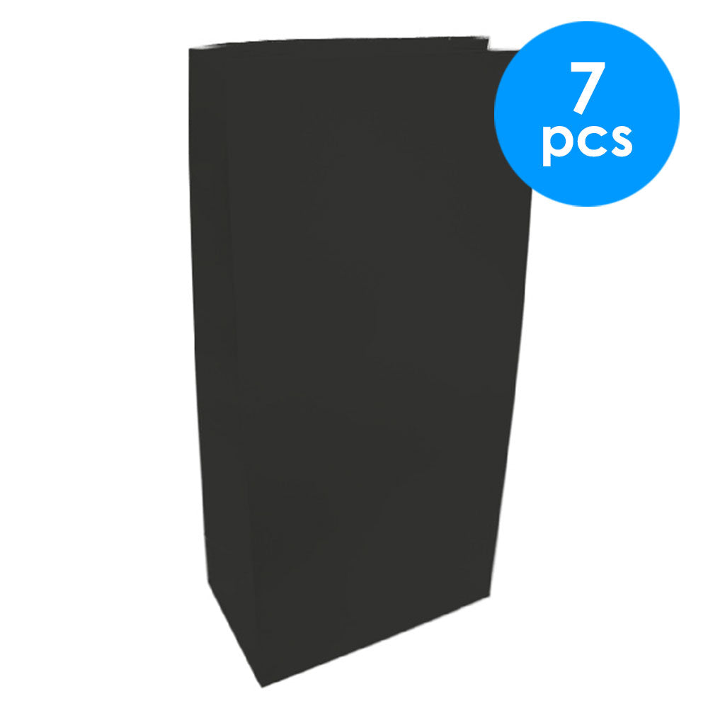 7 Pcs.  Large Paper Treat Bag-Black (24X13X8Cm) (24 Packs)