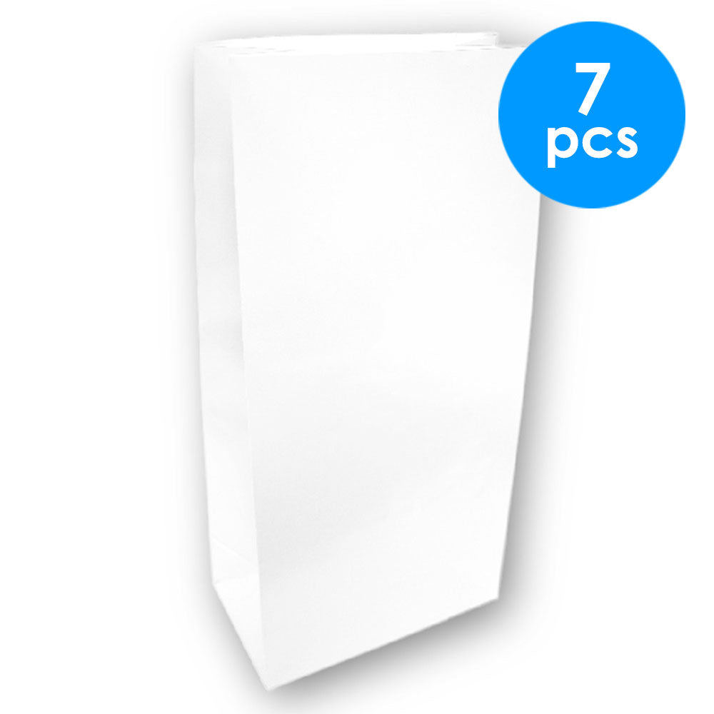 7 Pcs.  Large Paper Treat Bag-White (24X13X8Cm) (24 Packs)